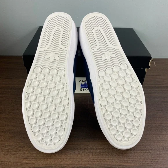 Adidas Shmoofoil Navy Slip On Shoes Suede Skateboarding Ghost Men’s Size - Picture 7 of 9